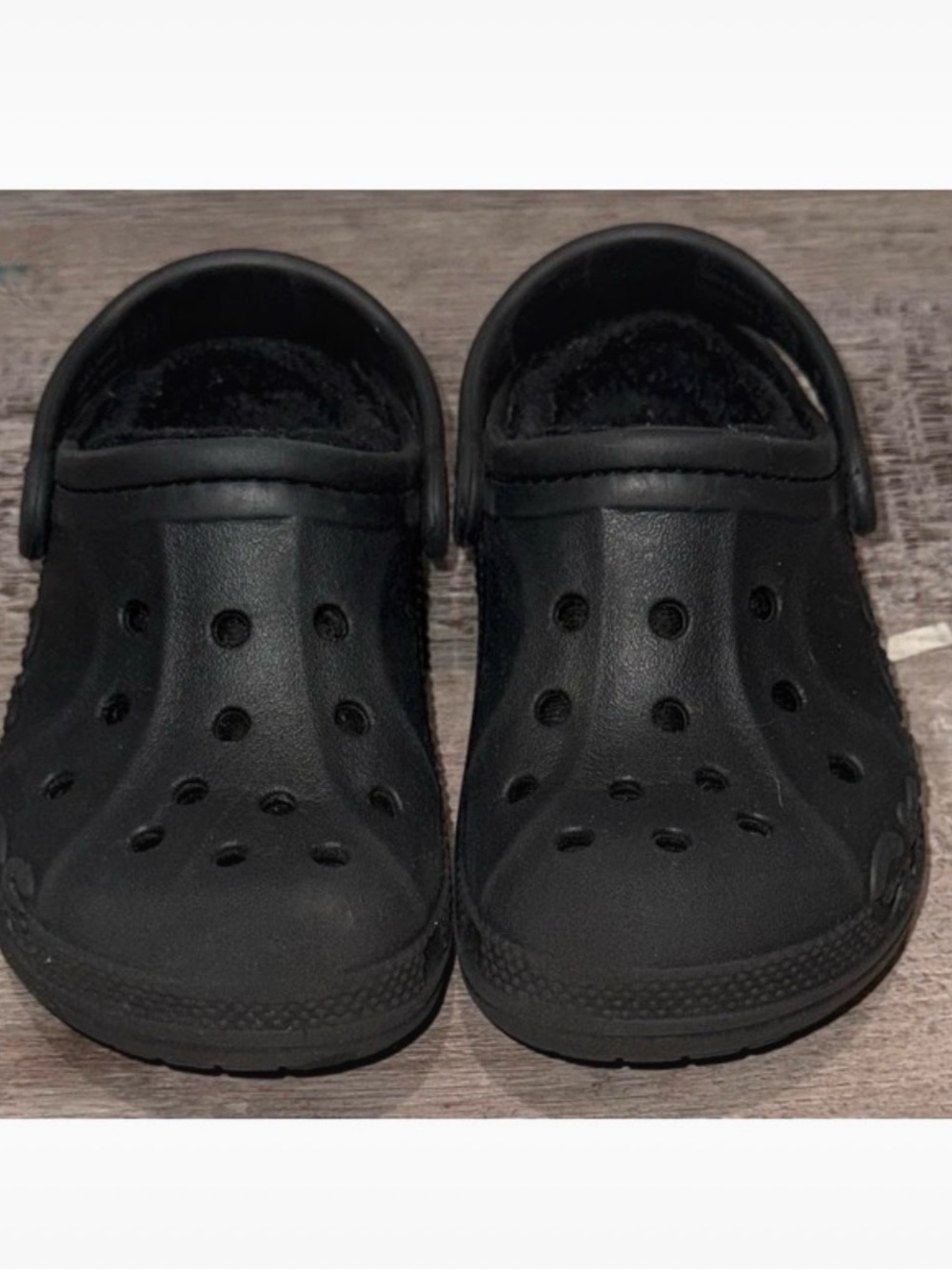 Toddler Unisex Baya Crocs Lined Fuzzy Clogs Size C9